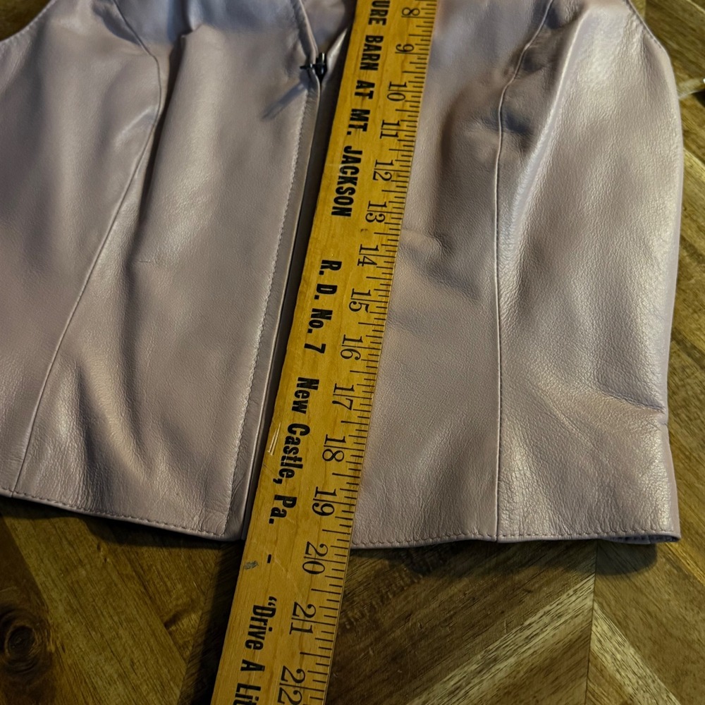Wilsons Leather Pink Faux Leather Vest Pants Set Women's‎ Two Piece Outfit - Picture 8 of 16